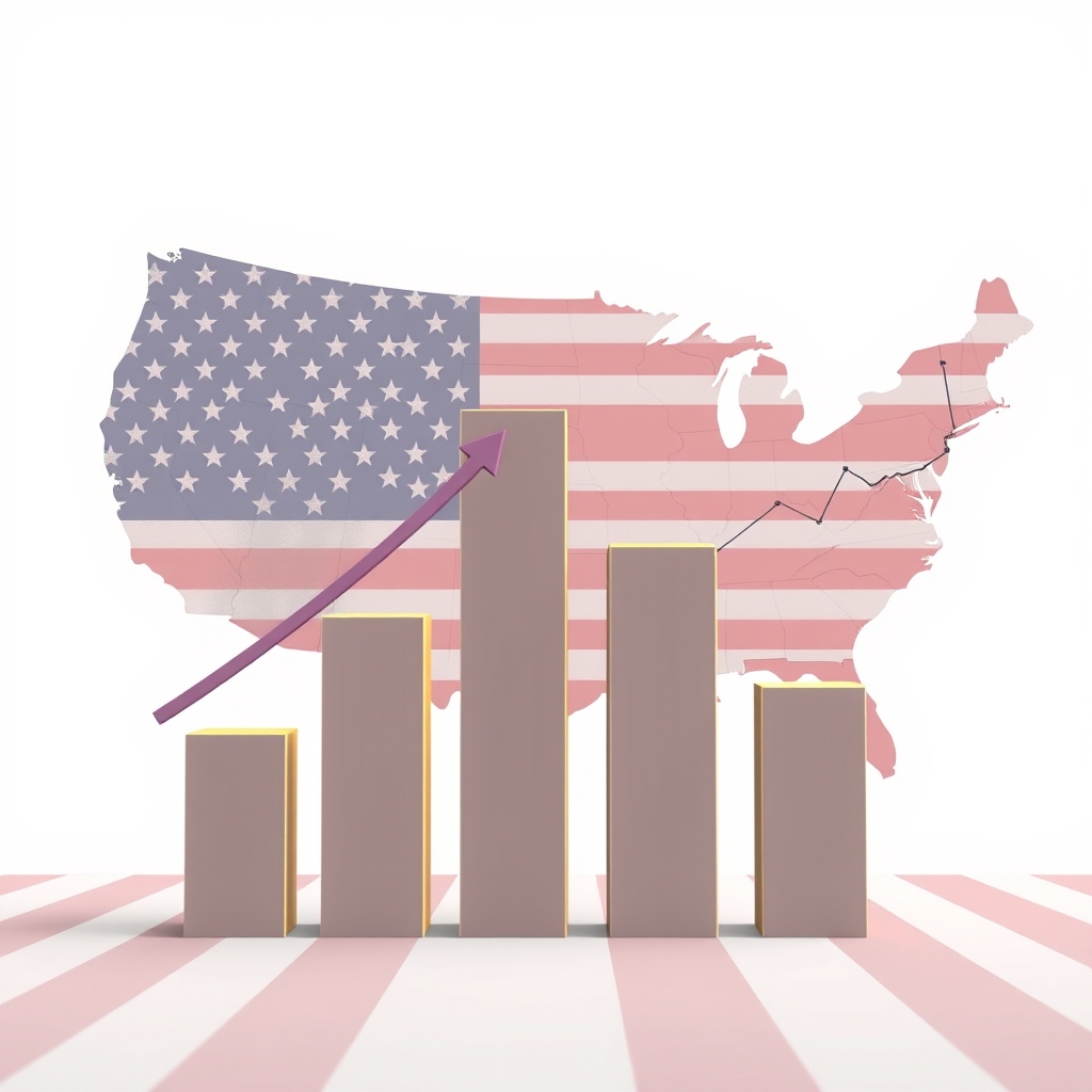 A bar chart showing a slight increase in wholesale inventories in the United States, with a 0.1% rise in April.